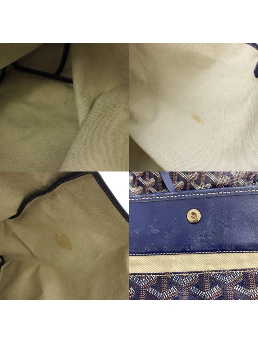 Goyard Saint Louis GM Tote Bag Navy Blue - Picture 8 of 8